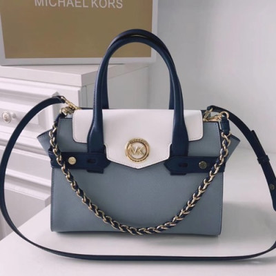 Michael Kors 2020 Leather Tote Shoulder Bag,28cm - 마이클 코어스 2020 레더 토트 숄더백,MKB0310,28cm,블루