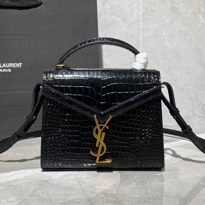 Saint Laurent 2020 Women Cassandra Chain Shoulder Bag,20CM - 입생로랑 2020 여성용 카산드라 체인 숄더백 602716, SLB0567,20CM,블랙