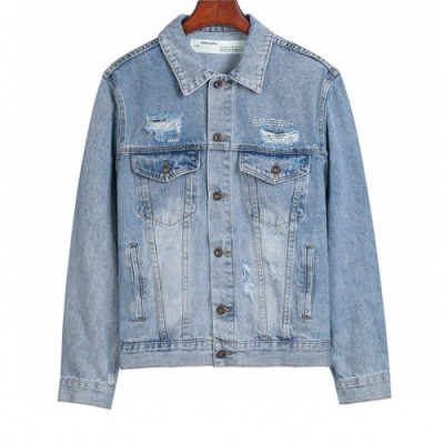 [오프화이트]Off-white 2020 Mens Logo Casual Denim Jackets - 오프화이트 2020 남성 로고 캐쥬얼 데님 재킷 Off0480x.Size(s - xl).블루