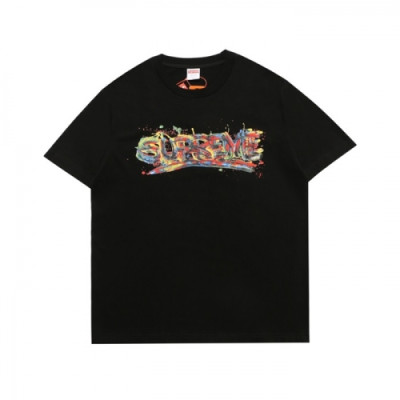 [슈프림]Supreme 2020 Mens Logo Cotton Short Sleeved Tshirts - 슈프림 2020 남성 로고 코튼 반팔티 Sup0107x.Size(s - xl).블랙