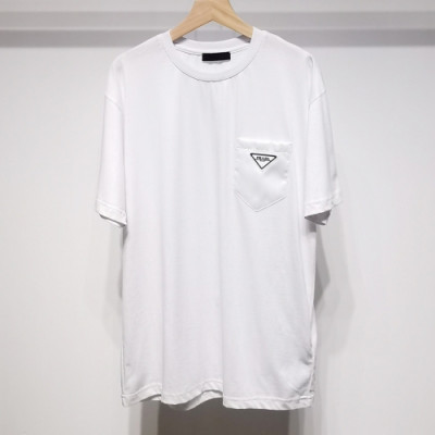 [프라다]Prada 2020 Mens Basic Logo Short Sleeved Tshirts  - 프라다 2020 남성 베이직 로고 반팔티 Pra01097x.Size(s - 2xl).화이트