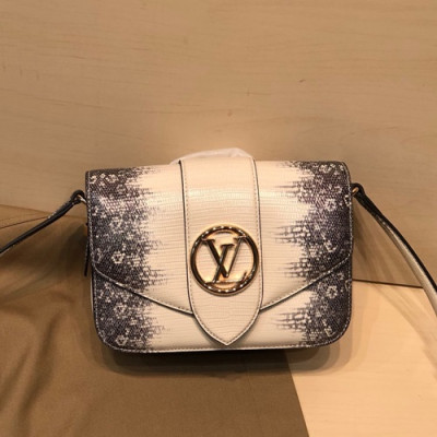 Louis Vuitton 2020 Pont 9 Leather Shoulder Cross Bag,23cm - 루이비통 2020 퐁 9 레더 숄더 크로스백 M98058,LOUB2257,23cm,화이트