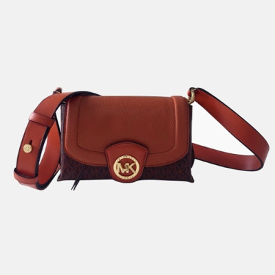 Michael Kors 2020 Leather Shoulder Bag,23cm - 마이클 코어스 2020 레더 숄더백,MKB0326,23cm,브라운