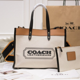 Coach 2020 Ladies Tote Shoulder Shopper Bag,30cm - 코치 2020 여성용 토트 숄더 쇼퍼백 COAB0256,30cm,베이지