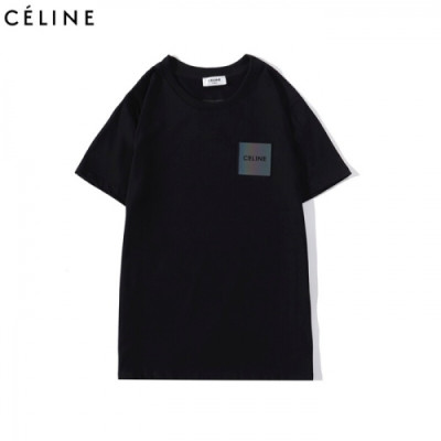 [셀린느]Celine 2020 Mm/Wm Hedi Slimane Logo Cotton Short Sleeved Tshirts - 셀린느 2020 남/녀 로고 코튼 반팔티 Cel0039x.Size(s - 2xl).블랙
