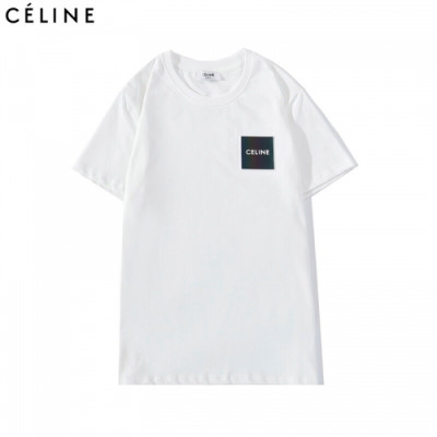 [셀린느]Celine 2020 Mm/Wm Hedi Slimane Logo Cotton Short Sleeved Tshirts - 셀린느 2020 남/녀 로고 코튼 반팔티 Cel0072x.Size(s - 2xl).화이트