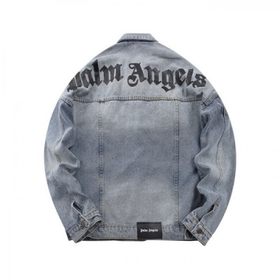 Palm Angels 2020 Mens Logo Denim Jackets - 팜 엔젤스 2020 남성 로고 데님 자켓 Palm0190x.Size(m - 2xl).블루