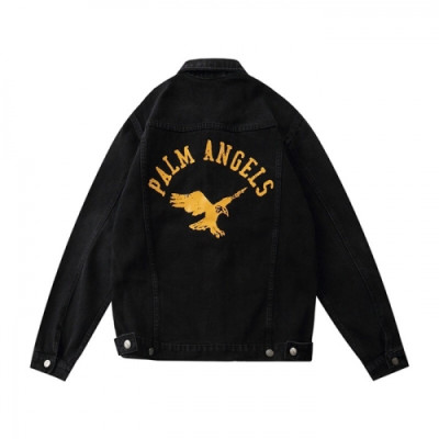 [매장판]Palm Angels 2020 Mens Logo Denim Jackets - 팜 엔젤스 2020 남성 로고 데님 자켓 Palm0192x.Size(m - 2xl).블랙