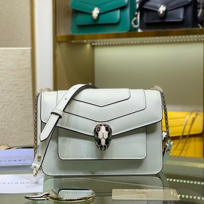 Bvlgari 2020 Serpenti Chain Shoulder Bag,19CM - 불가리 2020 세르펜티 체인 숄더백,BVLB0256,19cm,화이트