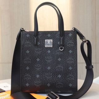 MCM 2020 Tote Shoulder Shopper Bag,22cm - 엠씨엠 2020 여성용 토트 숄더 쇼퍼백 MCMB0472, 22cm,블랙