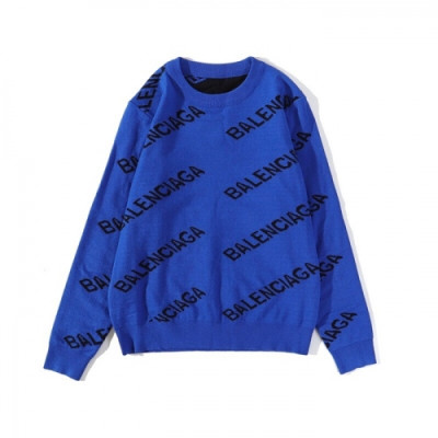 [발렌시아가]Balenciaga 2020 Mm/Wm Logo Crew-neck Sweaters - 발렌시아가 2020 남자 로고 크루넥 스웨터 Bal0729x.Size(m - 2xl).블루