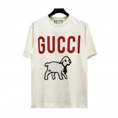 [매장판]Gucci 2020 Mm/Wm Logo Cotton Short Sleeved Tshirts - 구찌 2020 남/녀 로고 코튼 반팔티 Guc02986x.Size(xs - l).아이보리