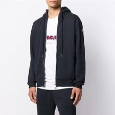 [몽클레어]Moncler 2020 Mens Logo Casual Cotton Hoodie - 몽클레어 2020 남성 로고 캐쥬얼 코튼 후디 Moc01822x.Size(m - 2xl).네이비