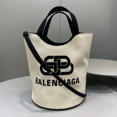 Balenciaga 2020 Canvas Large Bucket Tote Shoulder Bag,29CM - 발렌시아가 2020 캔버스 라지 버킷 토트 숄더백,BGB0618,29CM,베이지