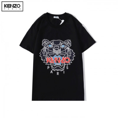 [겐조]Kenzo 2020 Mm/Wm Tiger Cotton Short Sleeved Tshirts - 겐조 2020 남/녀 타이거 캐쥬얼 코튼  반팔티 Ken0125x.Size(s - 2xl).블랙