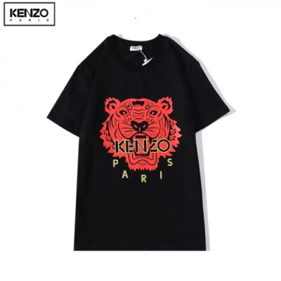[겐조]Kenzo 2020 Mm/Wm Tiger Cotton Short Sleeved Tshirts - 겐조 2020 남/녀 타이거 캐쥬얼 코튼  반팔티 Ken0127x.Size(s - 2xl).블랙