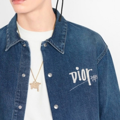 [디올]Dior 2020 Mens Logo Modern Casual Denim Jackets - 디올 2020 남성 로고 모던 캐쥬얼 데님 자켓 Dio0778x.Size(xs - m).블루