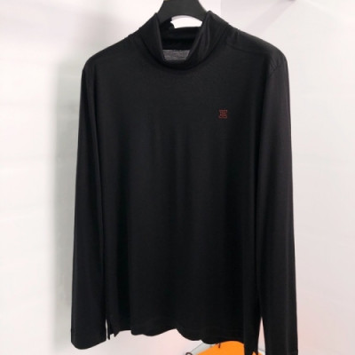 Hermes 2020 Mens Cotton Turtle-neck Tshirt - 에르메스 2020 남성 코튼 터틀넥 긴팔티 Her0505x.Size(m - 2xl).블랙