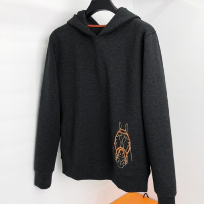 [에르메스]Hermes 2020 Mens Logo Casual Cotton Hoodie - 에르메스 2020 남성 로고 캐쥬얼 코튼 후드티 Her0511x.Size(m - 2xl).다크그레이