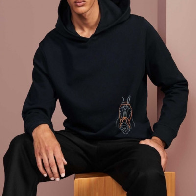 [에르메스]Hermes 2020 Mens Logo Casual Cotton Hoodie - 에르메스 2020 남성 로고 캐쥬얼 코튼 후드티 Her0512x.Size(m - 2xl).네이비