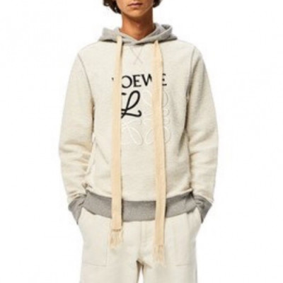 [로에베]Loewe 2020 Mens Logo Casual Cotton Oversize Hoodie - 로에베 2020 남성 로고 캐쥬얼 코튼 오버사이즈 후디 Loe0286x.Size(s - 2xl).아이보리