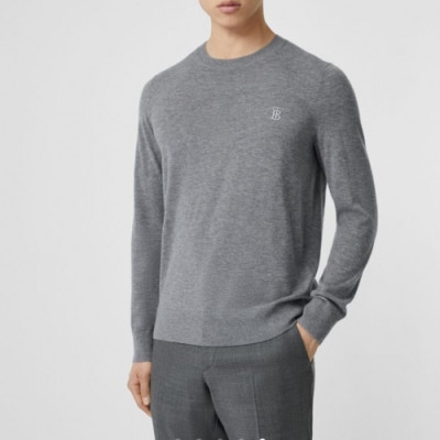 [버버리]Burberry 2020 Mens Logo Cashmere Sweaters - 버버리 2020 남성 로고 캐시미어 스웨터 Bur02874x.Size(s - 2xl).그레이