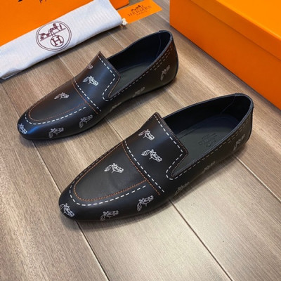 Hermes 2020 Mens Leather Loafer - 에르메스 2020 남성용 레더 로퍼  HERS0328,Size(240 - 270).블랙