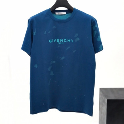 [지방시]Givenchy 2020 Mens Logo Short Sleeved Tshirts - 지방시 2020 남성 로고 코튼 반팔티 Giv0441x.Size(xs - l).블루