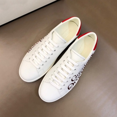 Gucci 2020 Mm / Wm Leather Sneakers -  구찌 2020 남여공용 레더 스니커즈 GUCS1197,Size(225 - 270).화이트