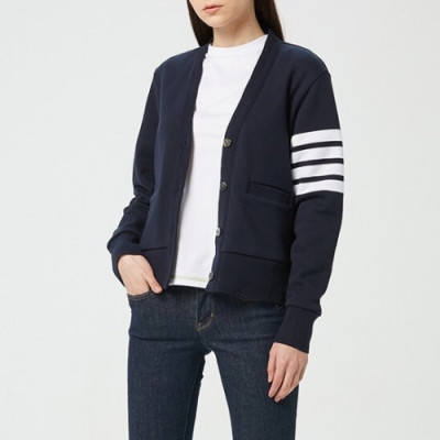 Thom Browne 2020 Womens Strap V-neck Cardigan - 톰브라운 2020 여성 스트랩 브이넥 가디건 Thom0954x.Size(s - l).네이비