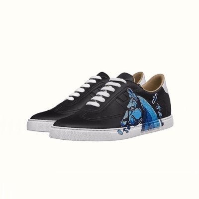 Hermes 2020 Mens Leather Sneakers - 에르메스 2020 남성용 레더 스니커즈 HERS0337,Size(240 - 270).블랙