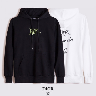 [디올]Dior 2020 Mm/Wm  Logo Casual Cotton Hoodie - 디올 2020 남/녀 로고 캐쥬얼 코튼 후디 Dio0795x.Size(s - 2xl).화이트