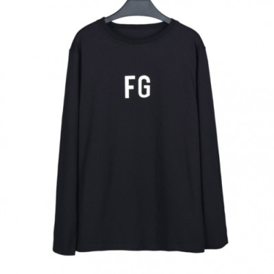 [피어오브갓]Fear of god 2020 Mens Oversize Minimal Cotton Tshirts - 피어오브갓 2020 남성 오버사이즈 미니멀 코튼 긴팔티 Fea0200x.Size(s - xl).블랙