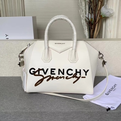 Givenchy 2020 Leather Tote Shoulder Bag,33CM - 지방시 2020 레더 토트 숄더백,GVB0347,33CM,화이트