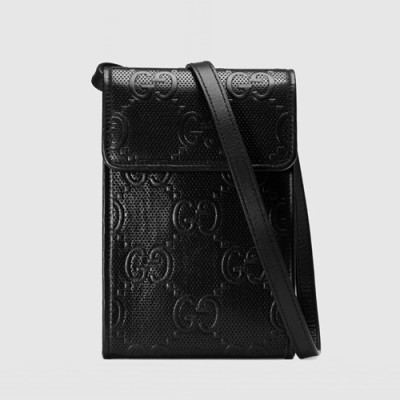 Gucci 2020 Leather Phone Bag Shoulder Bag,18CM - 구찌 2020 레더 폰백 숄더백 ,625571,GUB1219,18CM,블랙