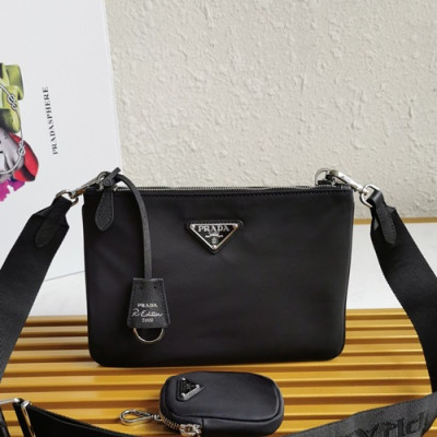 Prada 2020 Nylon Shoulder Bag ,25CM - 프라다 2020 나일론 숄더백 ,1BH046-1,25CM,블랙