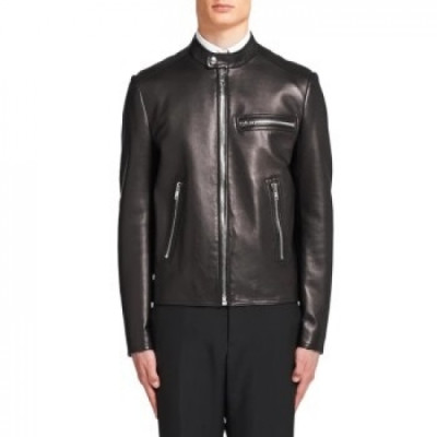 [프라다]Prada 2020 Mens Logo Casual Leather Jackets - 프라다 2020 남성 로고 캐쥬얼 가죽 자켓 Pra01102x.Size(m - 3xl).블랙