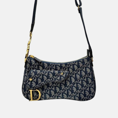 Dior 2020 Oblique Shoulder Bag,26.5CM - 디올 2020 여성용 오블리크 숄더백  DIOB0602,26.5CM,네이비