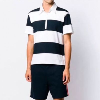 [톰브라운]Thom Browne 2020 Mens Casual Short Sleeved Tshirts - 톰브라운 2020 남성 캐쥬얼 반팔티 Tho0957x.Size(s - 3xl).블랙