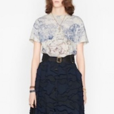 [디올]Dior 2020 Womens Crew-neck Short Sleeved Tshirts - 디올 2020 여성 캐쥬얼 크루넥 반팔티 Dio0807x.Size(s - l).화이트