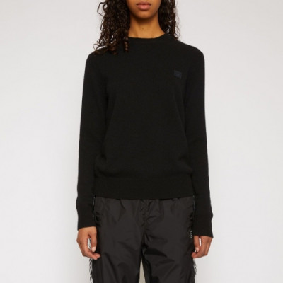 [아크네]Acne 2020 Womens Patch Point Wool Sweater - 아크네 2020 여성 패치 포인트 울 스웨터 Acn0096x.Size(s - l).블랙