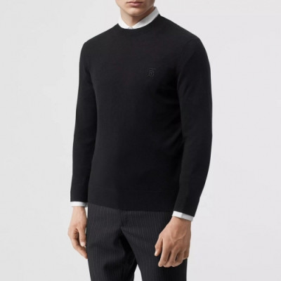 [버버리]Burberry 2020 Mens Logo Cashmere Sweaters - 버버리 2020 남성 로고 캐시미어 스웨터 Bur02925x.Size(m - 3xl).블랙
