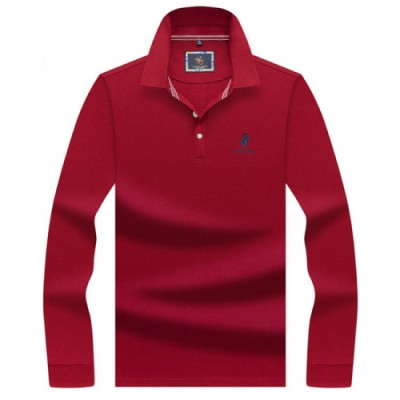 [폴로]Polo 2020 Mens Logo Cotton Polo Tshirts - 폴로 2020 남성 로고 코튼 폴로 맨투맨 Pol0073x.Size(m - 3xl).레드