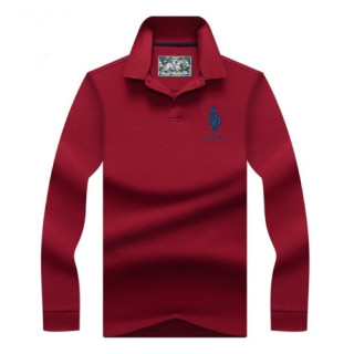 [폴로]Polo 2020 Mens Logo Cotton Polo Tshirts - 폴로 2020 남성 로고 코튼 폴로 맨투맨 Pol0078x.Size(m - 3xl).레드