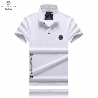 [필립플레인]Philipp-plein 2020 Mens Logo Cotton Short Sleeved Polo Tshirts - 필립플레인 2020 남성 로고 코튼 폴로 반팔티 Phi0129x.Size(m - 3xl).화이트