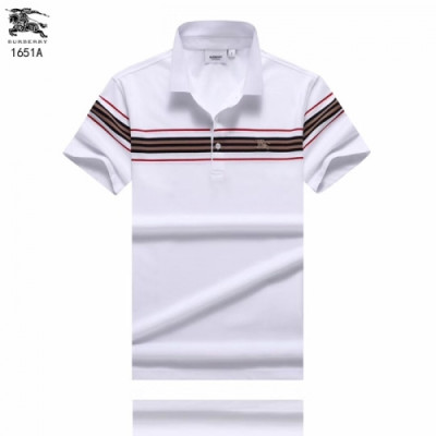 [버버리]Burberry 2020 Mens Logo Cotton Short Sleeved Polo Tshirts - 버버리 2020 남성 로고 코튼 폴로 반팔티 Bur02991x.Size(m - 3xl).화이트