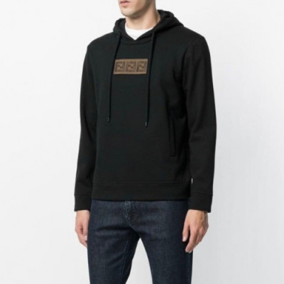 [펜디]Fendi 2020 Mens Logo Casual Cotton Hoodie - 펜디 2020 남성 로고 캐쥬얼 코튼 후디 Fen0813x.Size(s - 3xl).블랙