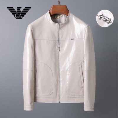 [알마니]Armani 2020 Mens Logo Casual Leather Jackets - 알마니 2020 남성 로고 캐쥬얼 가죽 자켓 Arm0759x.Size(m - 3xl).아이보리