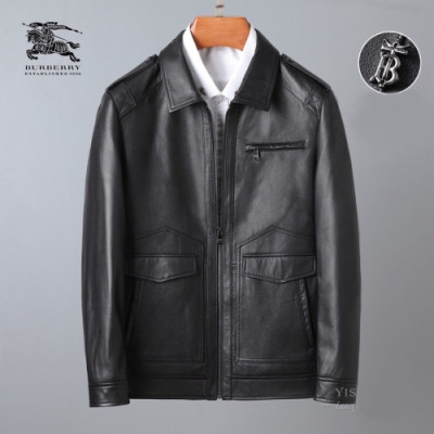 [버버리]Burberry 2020 Mens Casual Leather Jackets - 버버리 2020 남성 캐쥬얼 가죽 자켓 Bur03009x.Size(m - 3xl).블랙