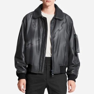 [루이비통]Louis vuitton 2020 Mens Logo Leather Jackets - 루이비통 2020 남성 로고 가죽 자켓 Lou02247x.Size(m - 3xl).블랙